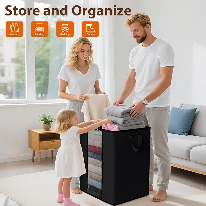 SpaceWhisper 8 Pack 100L Clothes Storage, Foldable Storage Bags, - Image 4