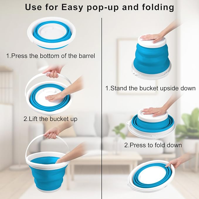 10L Collapsible Mop Bucket - Image 3