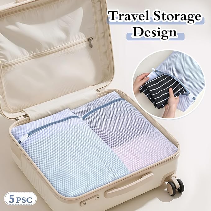 Heavy-Duty Honeycomb Mesh Laundry Bags, Delicates Protector - Image 5