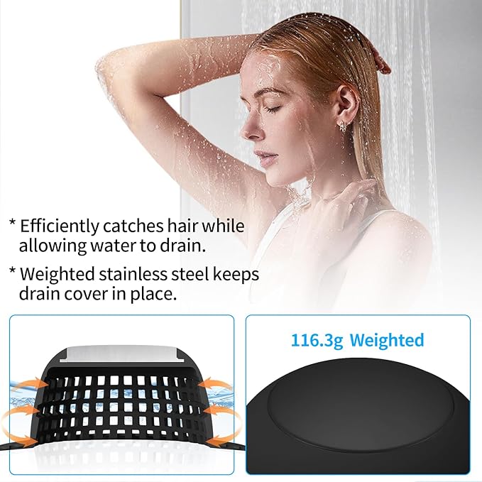Aluvor Shower Drain Hair Catcher Bathtub Drain Cover Sink Drain Protector | - Image 5