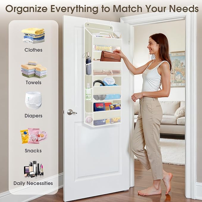 1Pack Over The Door Organizer Large Capacity Hanging Storage Room Organizer - Image 6