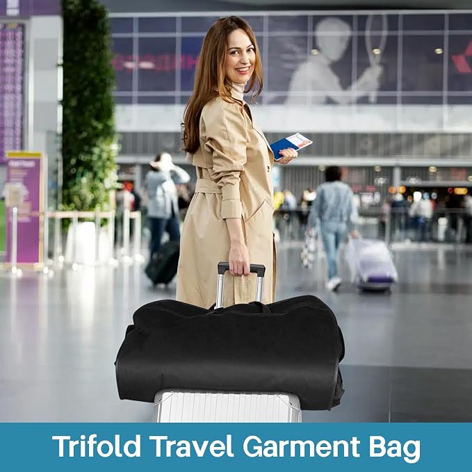 KIMBORA 65" Dress Garment Bags for Hanging Clothes Travel, Gusseted Garment - Image 5