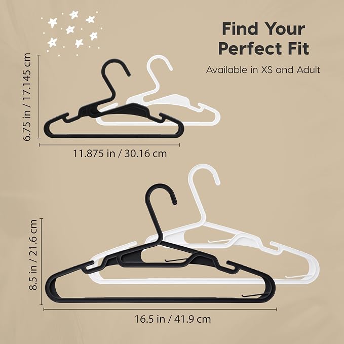 IRIS USA Lightweight Flexible Adult Hangers 50 Pack, Made in USA, Dorm - Image 2