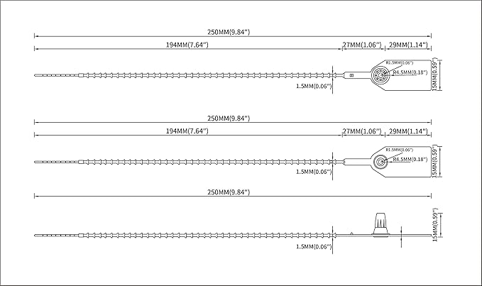 Plastic Security Seals Tamper Evident Tags Self Locking Zip Ties Numbered Pull Tight Signage 250mm for Fire Extinguisher Truck Pack of 100 (Green)