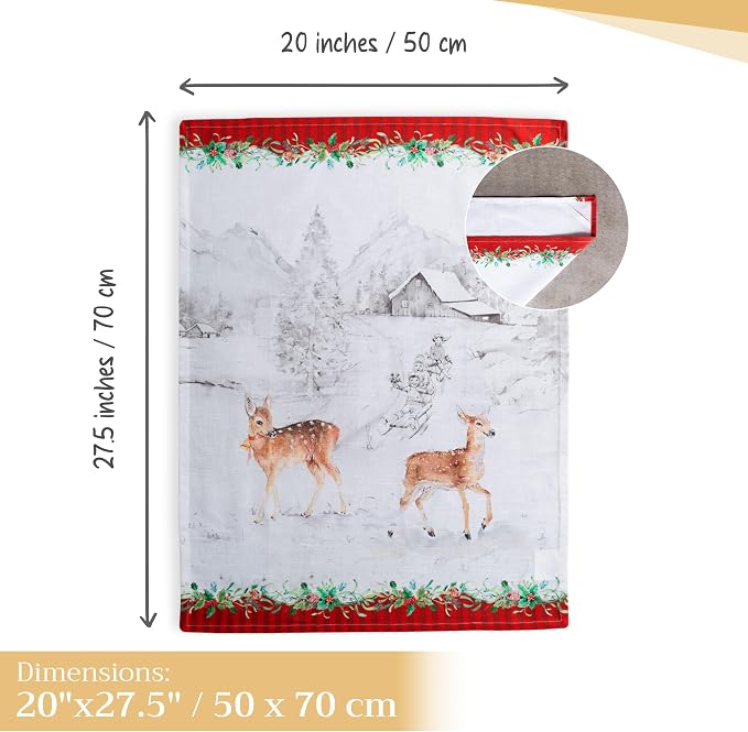 Maison d' Hermine Kitchen Towels Set of 3 Reusable 100% Cotton 27.50" x 20" - Image 4