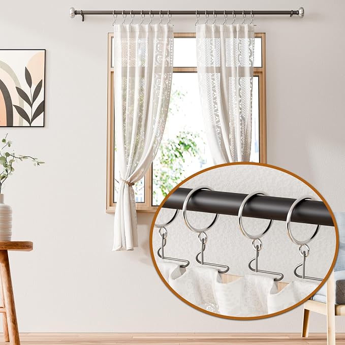 24 Pack Silver Metal Curtain Rings - Image 4