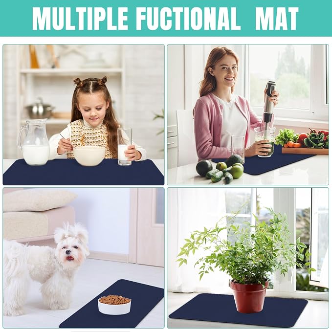 Coffee Mat Super Absorbent Dish Drying Mat Coffee Bar Mat 17"x 30" - Image 7