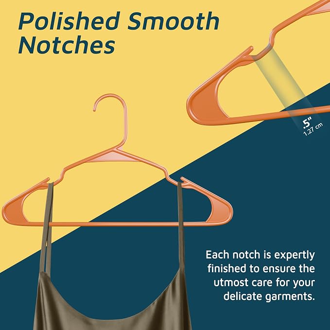Lifemaster Plastic Clothes Hangers – Heavy Duty Hanger Set, - Image 7