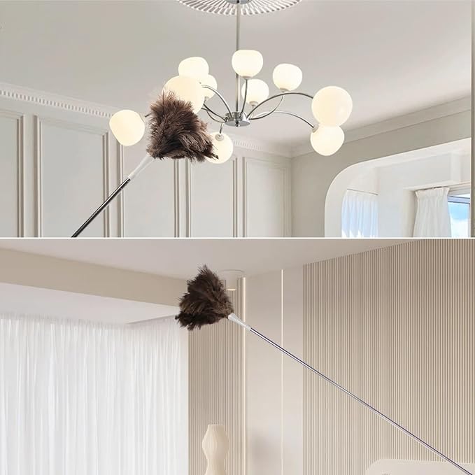 Feather Duster, Ostrich Feather Duster Replacement Head, Reusable Ostrich - Image 6