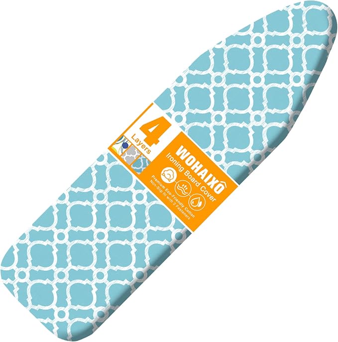 Ironing Board Cover and Pad, Standard Size 12" x 42" Iron Board Replacement by WOHAIXO
