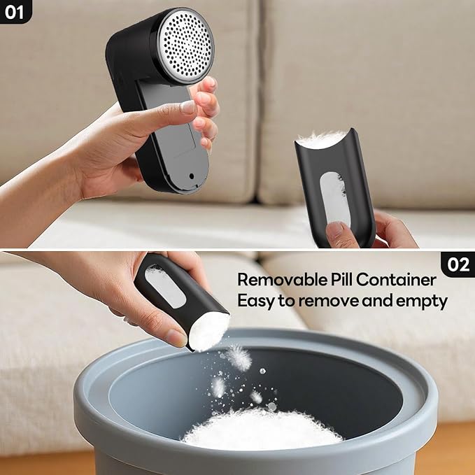 Lint Remover for Clothes Shaver Pill Remover Rechargeable Fabric Shaver 2-Speed - Image 7