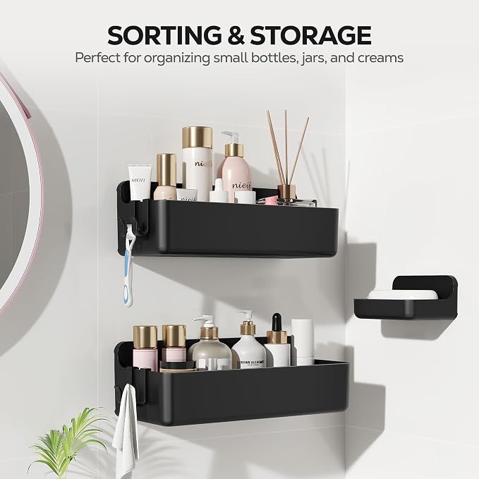 Nieifi Adhesive Shower Shelves, 3 Pieces - Image 8