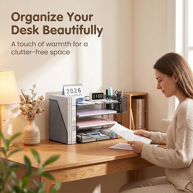 Desk Organizers and Accessories, 4-Tier Desktop File Organizer - Image 4