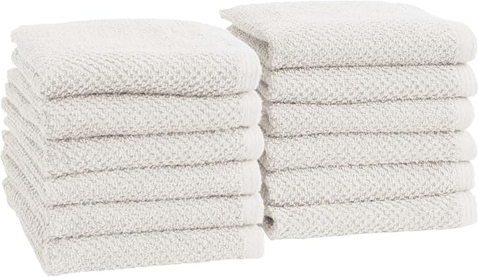Great Bay Home 100% Cotton 12-Pack 13x13 Wash Cloth by GreatBayHome