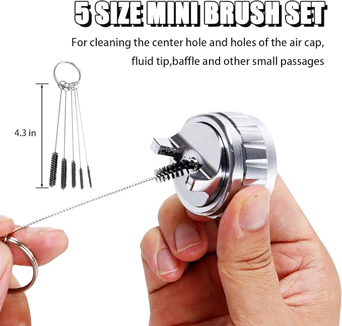 Spray Gun Cleaning Kit, Air Paint Airbrush Maintenance Brush - Image 5
