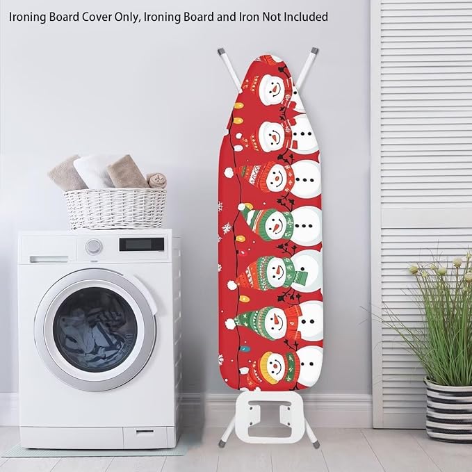 Christmas Snowman Ironing Board Cover and Pad Heat Reflective Stain Resistant - Image 3