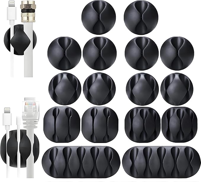 16-Pack Black Cord Organizer by OHill
