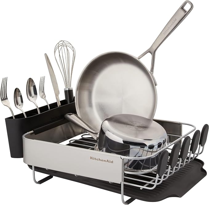 KitchenAid Compact, Space Saving Rust Resistant Dish Rack - Image 2