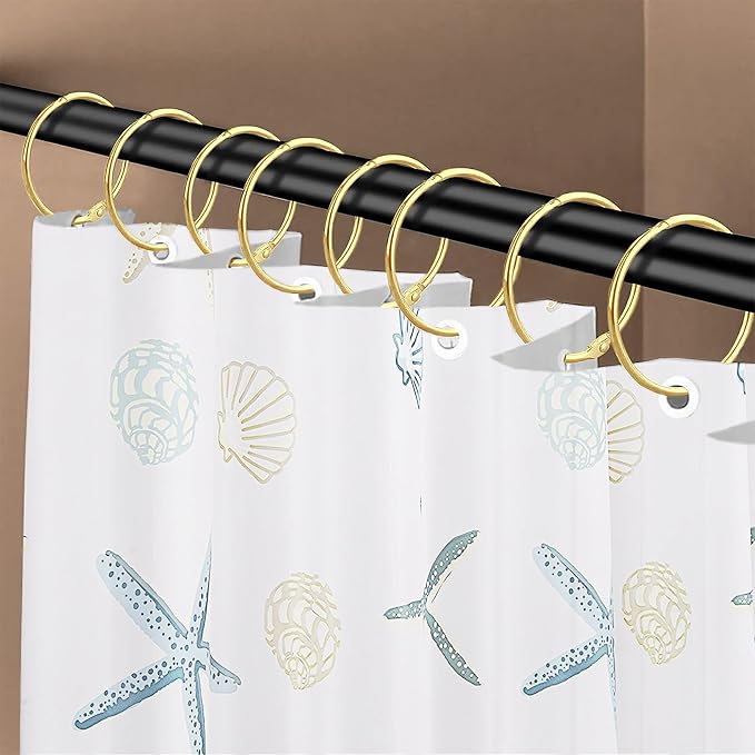 Shower Curtain Hooks Rings, Glide Smoothly Round Shower Rings - Image 2
