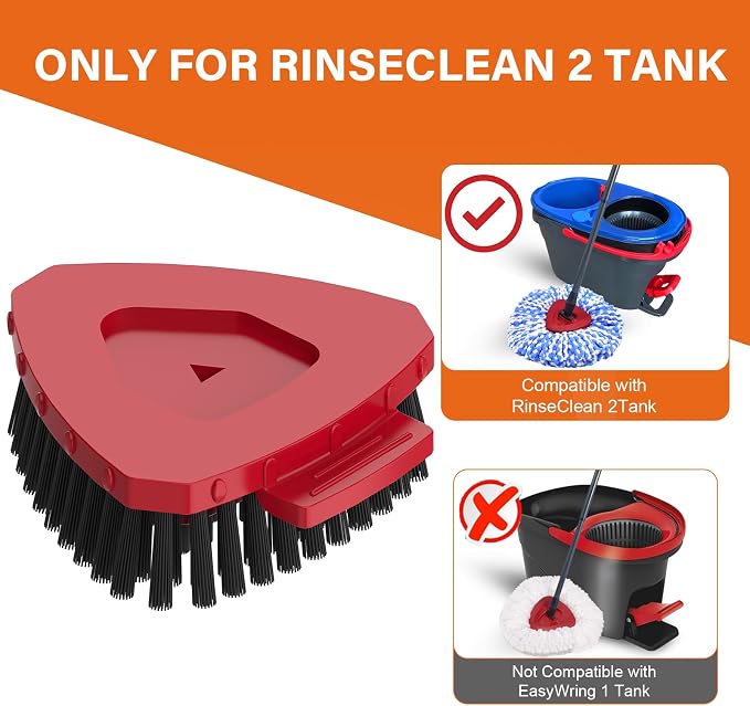 Fatmass 4 Pack Upgraded Spin Mop Replace Scrub Mop Brush Compatible - Image 2