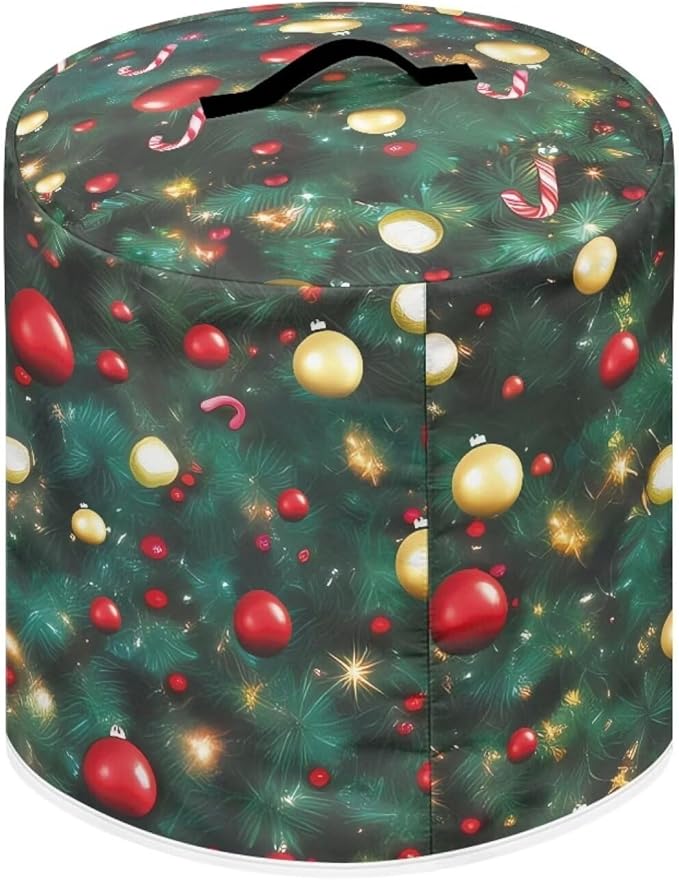 Christmas Green Dust Cover Instant Pot and Extra Accessories Dust Proof Easy to Clean Pressure Cooker Cover Electric Appliance Cover Air Fryer Accessories with Storage Pocket Size L