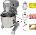 TECHTONGDA 30L Commercial Stand Mixer, Heavy Duty Food Mixer, 110V Dough Kneading Machine, Electric Flour Mixer Machine with 3 Speeds Adjustable for Bakery Pizzeria, Dough Hook Whisk Beater Included