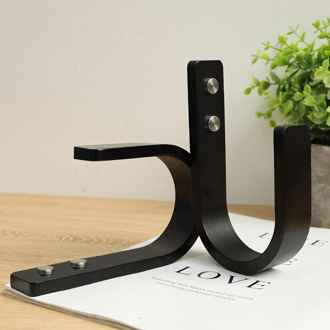 2 Pack Curtain Tiebacks Wood Curtain Holdbacks U Shaped Curtain Hooks Curtain - Image 3