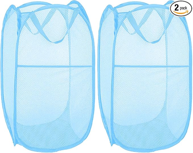 Larpur Pack of 2 Pop up Laundry Hampers, Collapsible Laundry Baskets, Portable by Larpur