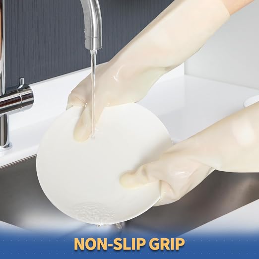 BOOMJOY Nitrile Cleaning Gloves, Heavy Duty Dishwashing Gloves, Reusable XL - Image 3