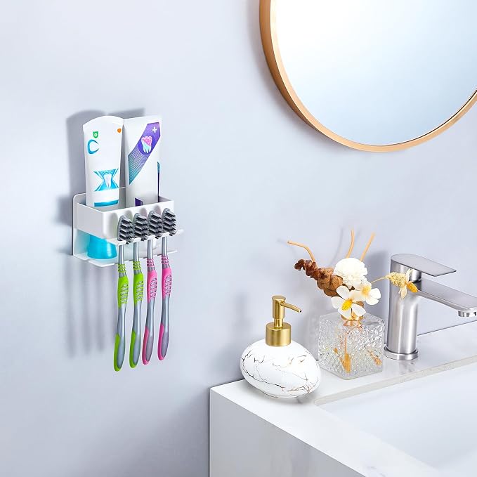 Toothbrush Head Holders, Electric Tooth Brush Head Holder, Adhesive Toothpaste - Image 4
