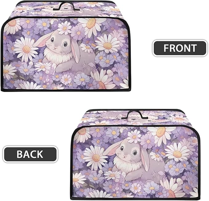 Rabbit 6-8 Qt Slow Cooker Dust Cover Flower Slow Cooker Cover Slow Cooker Cover Compatible with 6-8 qt Slow Cooker Kitchen Living Room Decor for Easter