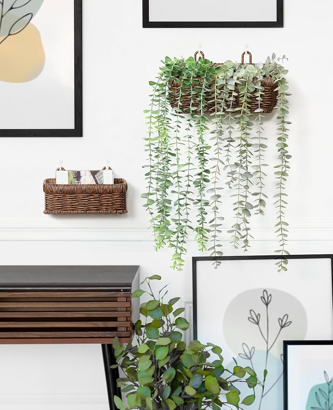 AceList Wall Hanging Basket, Boho Style Hand-Woven Hanging Storage Baskets - Image 6