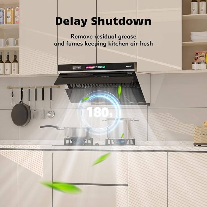 Under Cabinet Range Hood 36 inch,Range Hood 900 CFM with Voice/Gesture Sensing/Touch Control Panel,Unique Side-Draft Design for Under Cabinet Modern Kitchen Hood