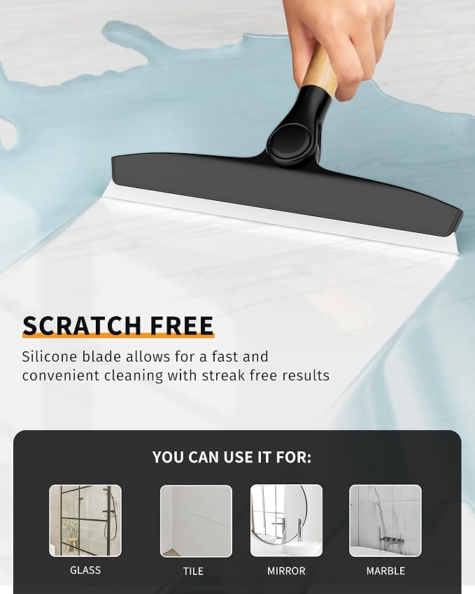 MR.SIGA Silicone Squeegee for Shower Door, 10 inch, showers and glass surfaces - Image 7