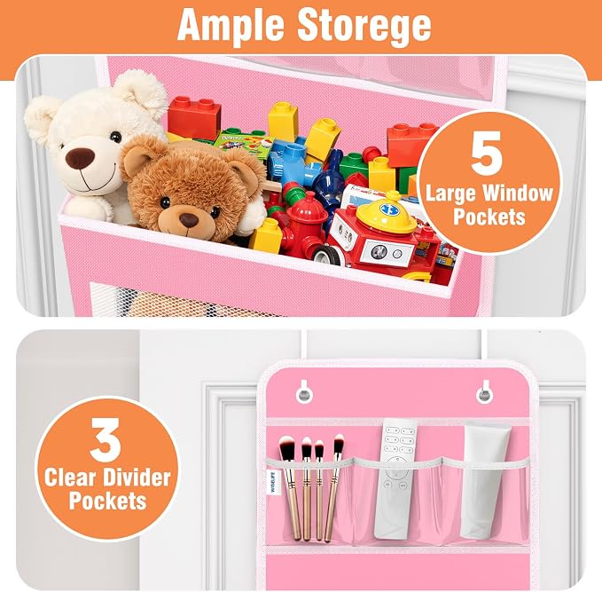 Over The Door Organizer Storage Large Capacity Hanging Bedroom Storage | 6 - Image 4