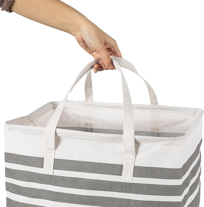 2 Pack Laundry Baskets 100L Extra Large, Waterproof Freestanding Collapsible - Image 6