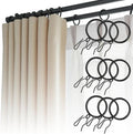 80 Pcs Curtain Rings and Hooks 1.52 inch by Conamei