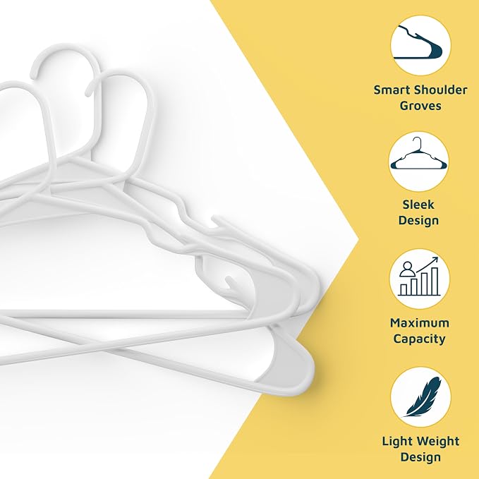 Plastic Clothes Hangers – Heavy Duty Hanger Set, - Image 4