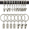 100 Pack Metal Curtain Rings by AMZSEVEN