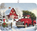 Giwawa Red Truck Dish Drying Mat Winter Xmas Tree Drainer Rack Pad 18"x24" by Giwawa