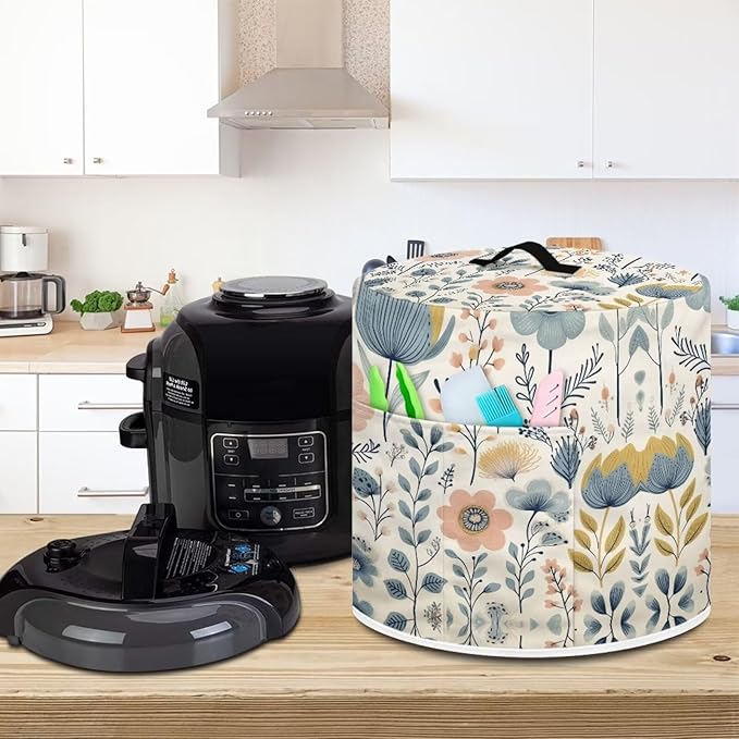 Wildflower Dust Cover Compatible with 6 qt Instant Pot and Extra Accessories, for Electric Pressure Cooker Rice Cooker and Air Fryer Insulated Protector Cover Keep Appliance Clean