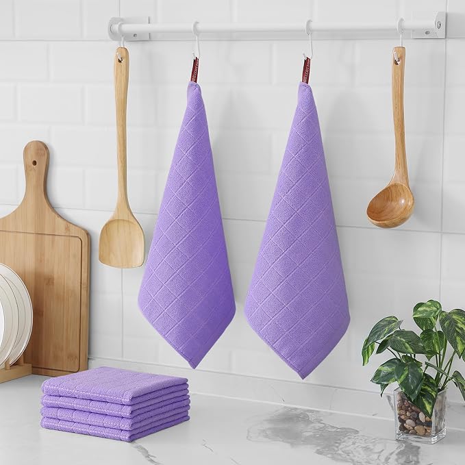 Homaxy 100% Cotton Terry Kitchen Dish Cloths, 6 Pack - Image 6