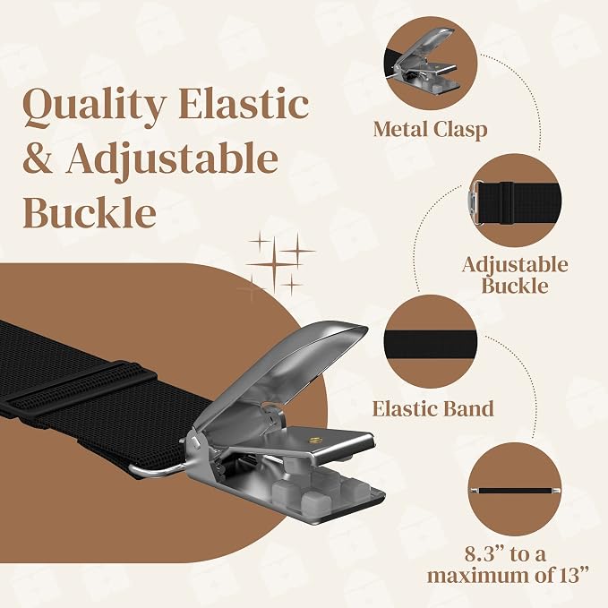 FeelAtHome 4 PCS Black Bed Sheet Clips - Image 2
