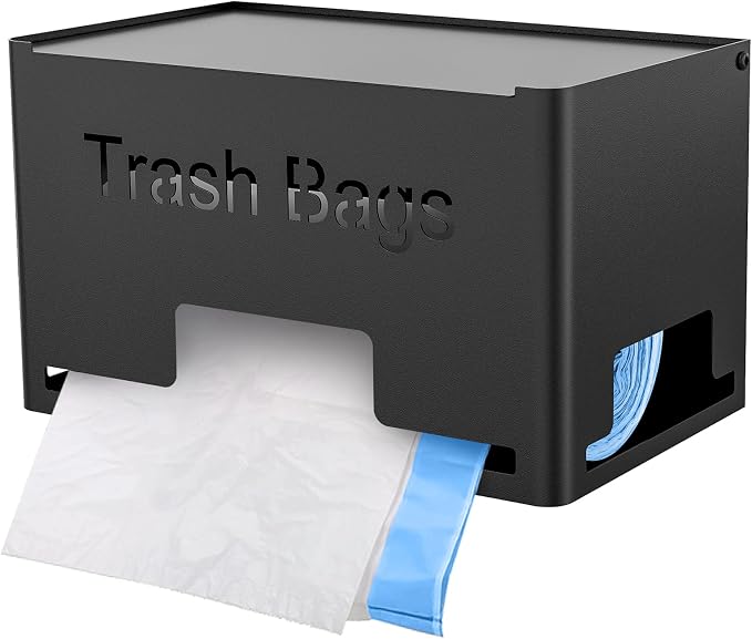 STWWO Large Trash Bag Holder Dispenser | Metal Garbage Bag Dispenser Roll Holder by STWWO
