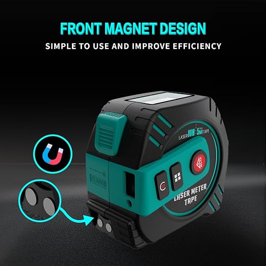 2-in-1 Laser Tape Measure USB-C Recharge 262Ft Laser & 16Ft Tape Green-Beam - Image 7