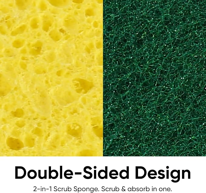 Kitchen Large Sponges for Washing Dishes, Non-Scratch Cellulose Dish Scrub - Image 4