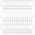 42 Pack Curtain Rings with Clips 1.5" Interior Diameter, Metal Drapery Clips by LULARINE