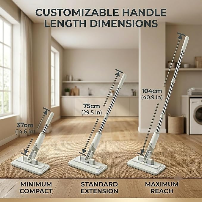 Snap Grip Mop Hands-Free Multi-Purpose Flat Mop - Image 8