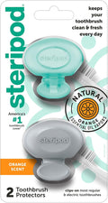 Steripod Clip-On Toothbrush Protectors, Keeps Toothbrush Clean, Fits Most by Steripod