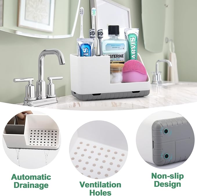 Toothbrush Holders for Bathrooms, Toothbrush and Toothpaste Holder | Easy To - Image 5